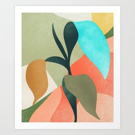 Colorful foliage abstract art #art print#society6 Art Print