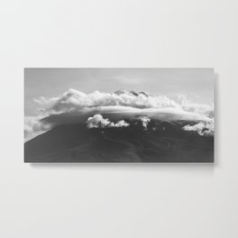 Volcano Misti Covered by Clouds Metal Print | Other, Film, Volcano, Landscape, Blackandwhite, Photo, Misti, Mountain, Nature, Fog 