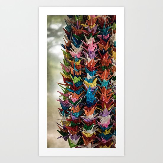 Paper Cranes Art Print