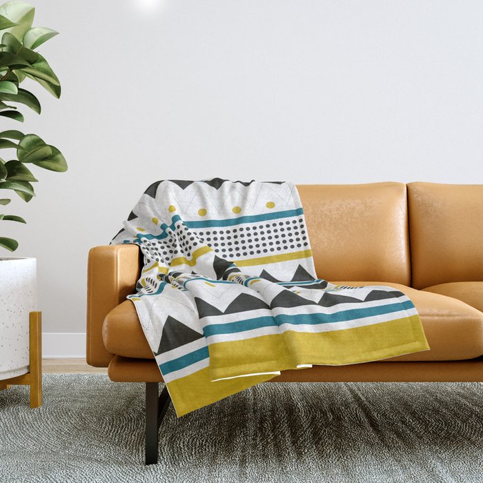 Teal and mustard throw new arrivals