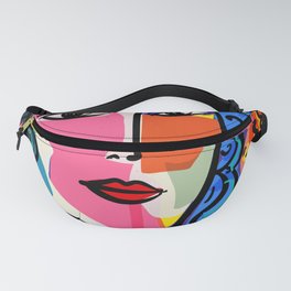 French Portrait Colorful Woman Fauvism by Emmanuel Signorino Fanny Pack