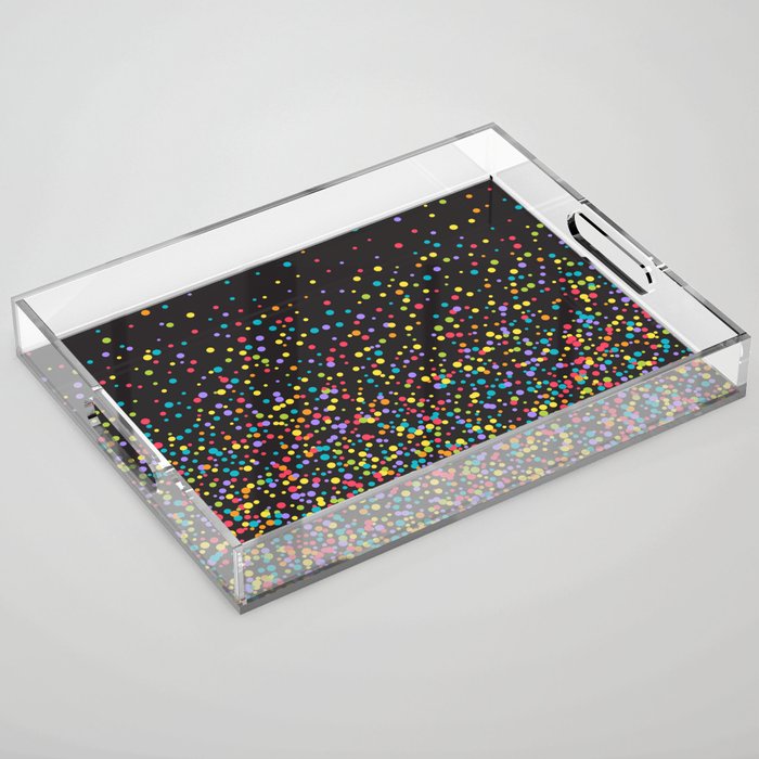 Colorful Splatter Confetti #1 Acrylic Tray
