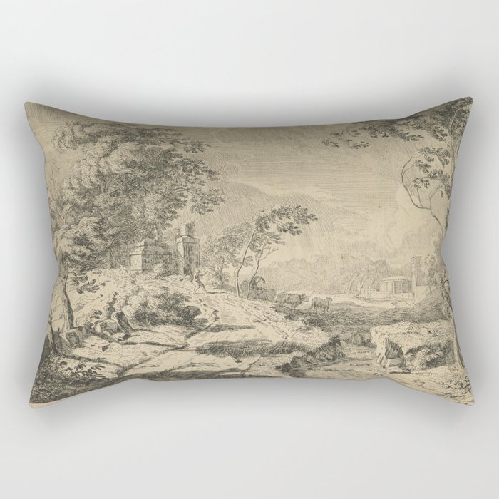 classical-landscape-blast-of-wind by Albert Meyeringh Rectangular Pillow