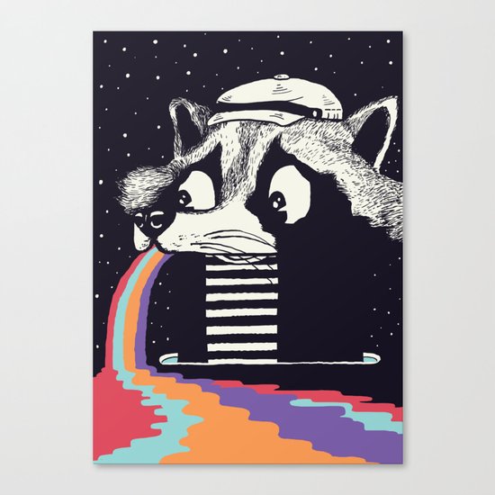Sick Raccoon Canvas Print