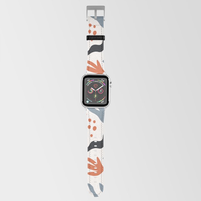 Abstract Cutouts - Orange, Peach, Gray and Black Apple Watch Band