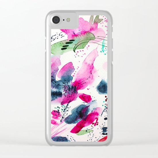Floral abstraction #2 || watercolor Clear iPhone Case