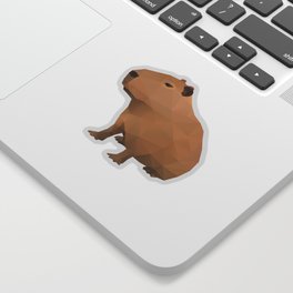Capybara Polygon Art Sticker