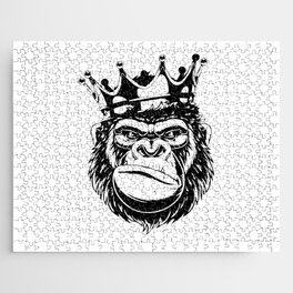 Gorilla, king kong, Big and Tall King Size Gorilla Face Jigsaw Puzzle