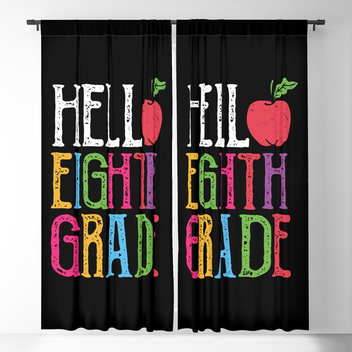 Hello Eighth Grade Back To School Blackout Curtain