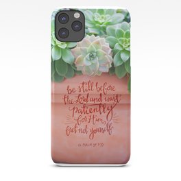 Be Still Psalm 37:7  |  succulents iPhone Case | Terracotta, Digital, Ink, Garden, Vector, Graphicdesign, Plants, Bibleverse, Succulent, Gardening 