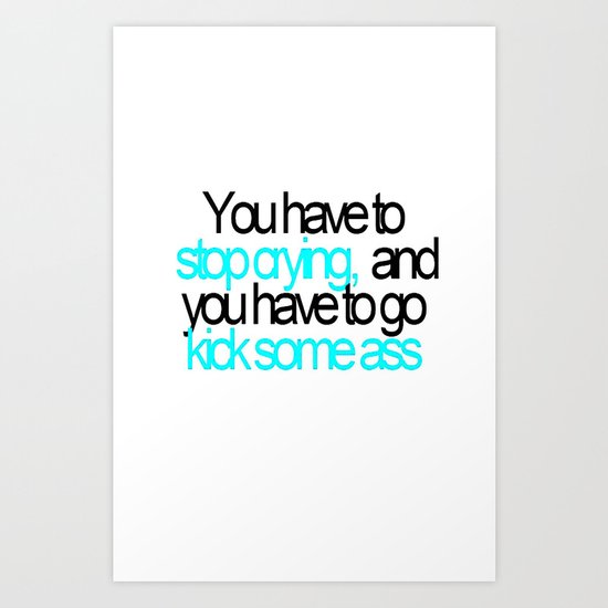 Stop crying baby Art Print