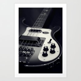 Rickenbacker Bass [B&W] Art Print