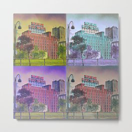 Five Roses Four Ways Metal Print | Lachinecanal, Iconic, Montreal, Quebec, Farinefiveroses, Fiveroses, 4Ways, Diptic, Photo, Color 