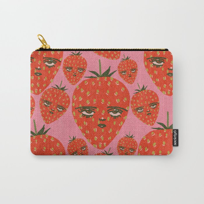 Unimpressed Strawberry Carry-All Pouch