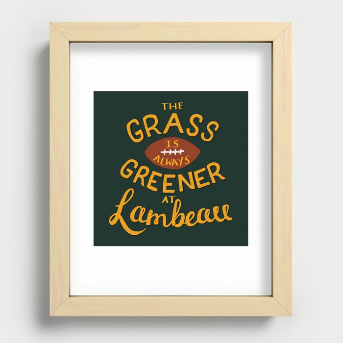 The Grass is Always Greener in Lambeau Recessed Framed Print