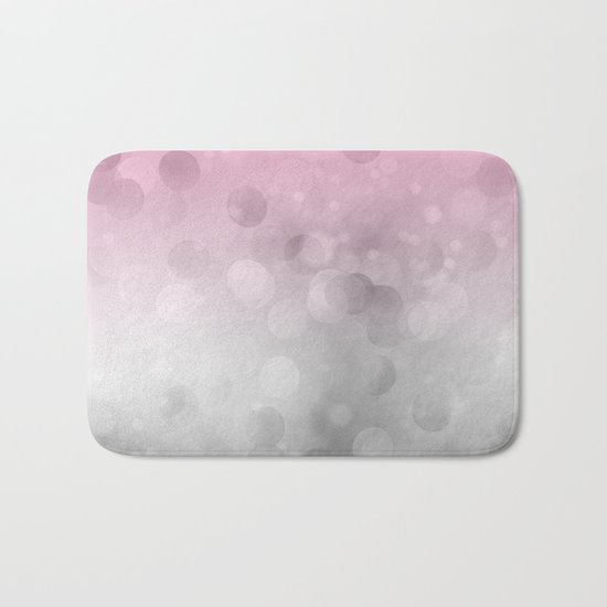 Pink light abstract bokeh design Bath Mat