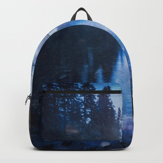 Magical Blue Forest Water Reflection Backpack