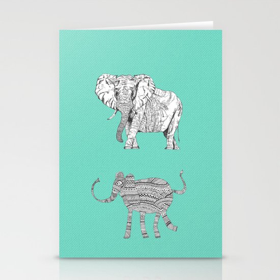two ways to see one elephant Stationery Cards