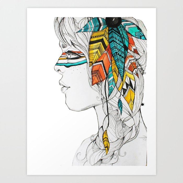 Native Woman Art Print