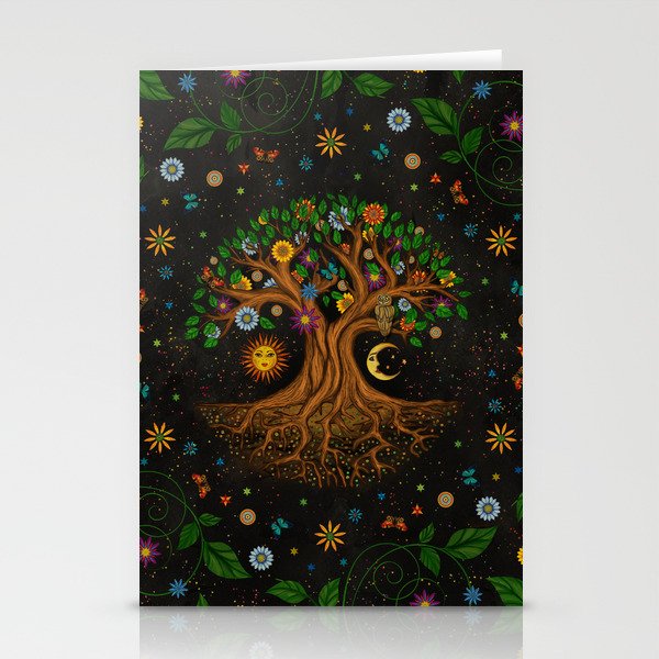 Whimsical Tree of Life - Yggdrasil  Stationery Cards