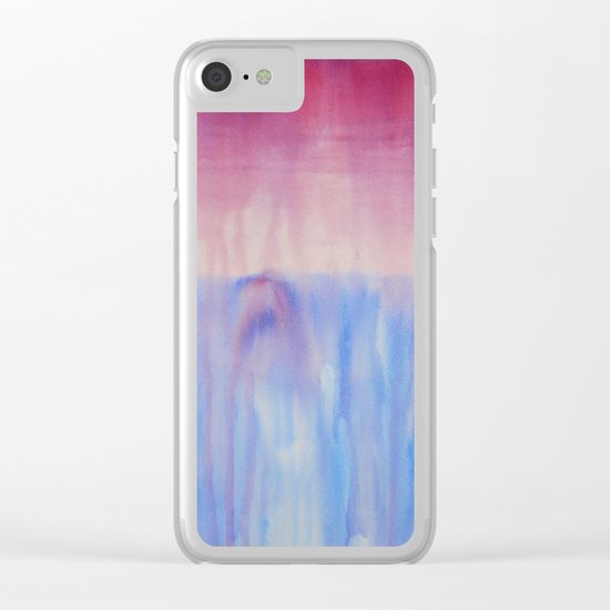Waterfall, abstract watercolor Clear iPhone Case