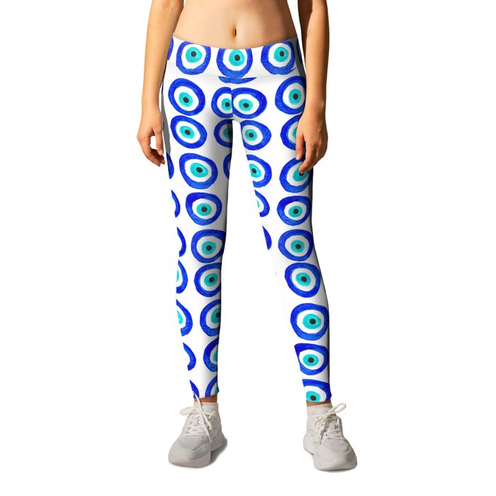 Evil Eye Amulet Talisman - on white Leggings