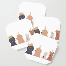 party dogs birthday card Coaster