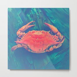 Orange Crab Metal Print | Crab, Fish, Nature, Animal, Crayfish, Pinkcandy, Masterchef, Eatery, Sealife, Food 