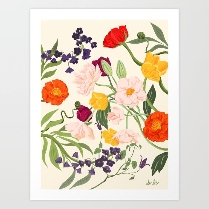 Poppy Garden Art Print
