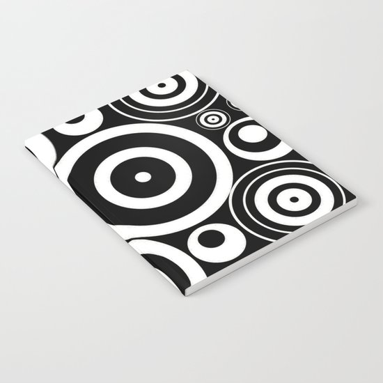 Black and white Circles Notebook