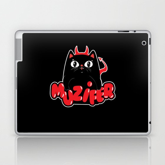 Muzifer Cat Kitten Devil Lucifer Laptop & iPad Skin