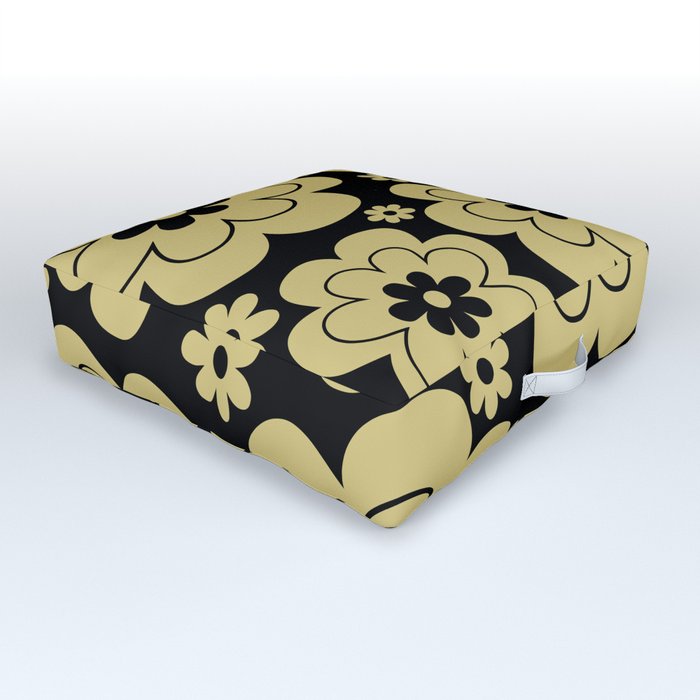 Retro Flower Pattern 604 Outdoor Floor Cushion