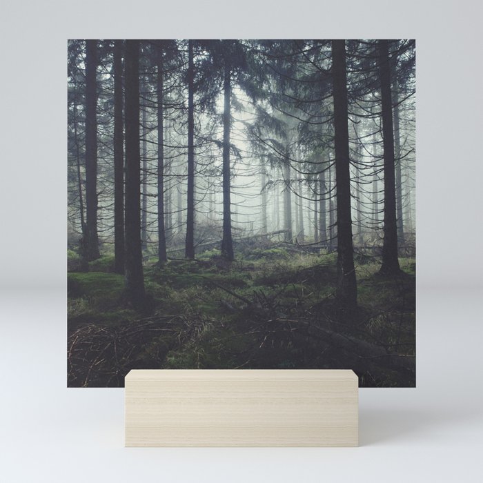 Through The Trees // Fog Forest Home Mini Art Print