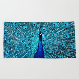 Peacock  Blue 11 Beach Towel