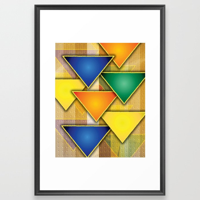 Triangles Framed Art Print