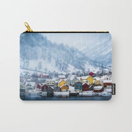 A Small Town in Norwegian Fjords Carry-All Pouch