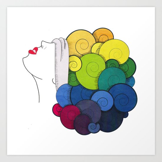 Moumoute Color Art Print