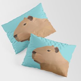 Capybara Polygon Art Pillow Sham