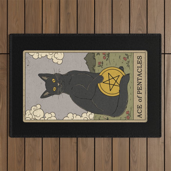 Ace of Pentacles Outdoor Rug