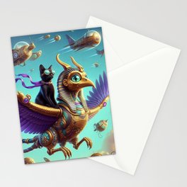 Onyx and Horus take Flight Part 1  Stationery Cards