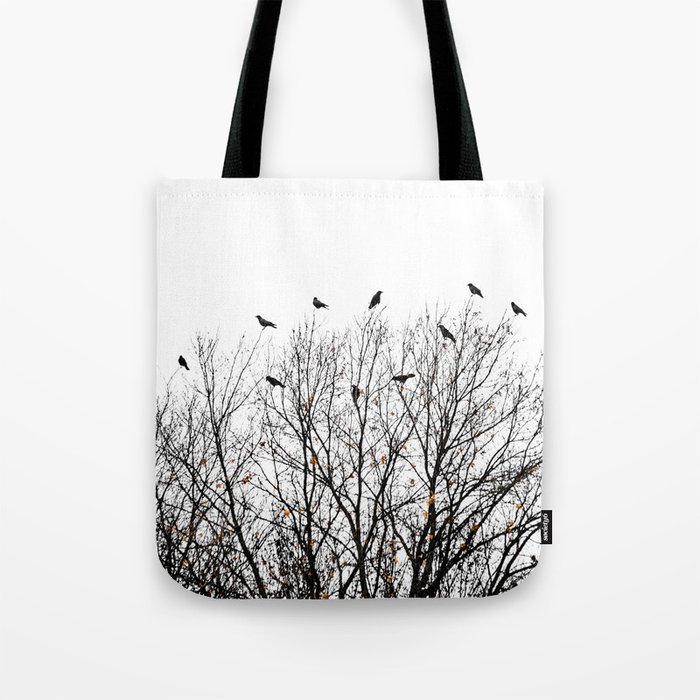 Crows in Trees Tote Bag