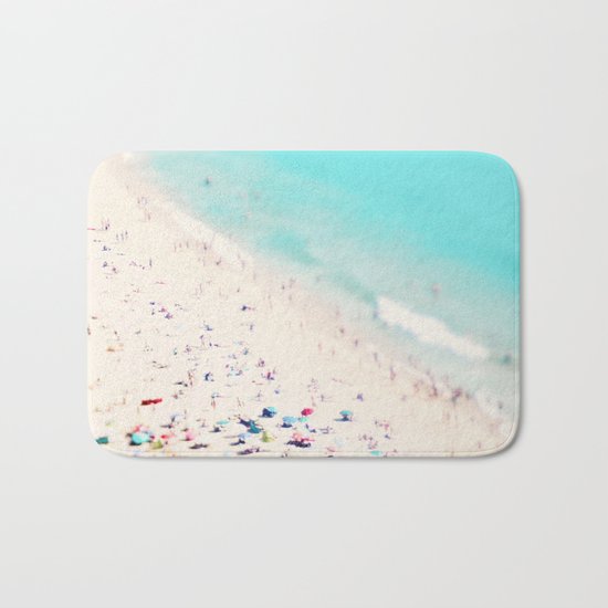 beach love III square Bath Mat