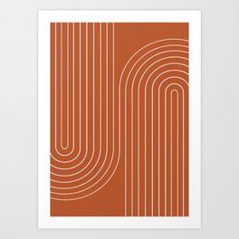 Minimal Line Curvature IX Art Print