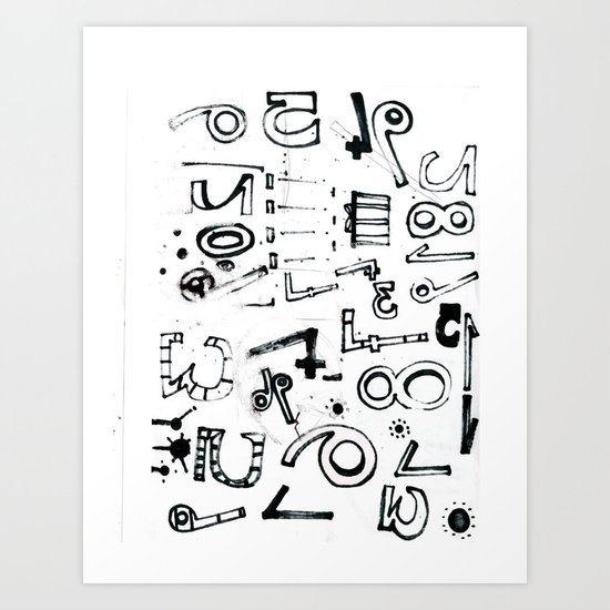 TYPO CHAOS Art Print