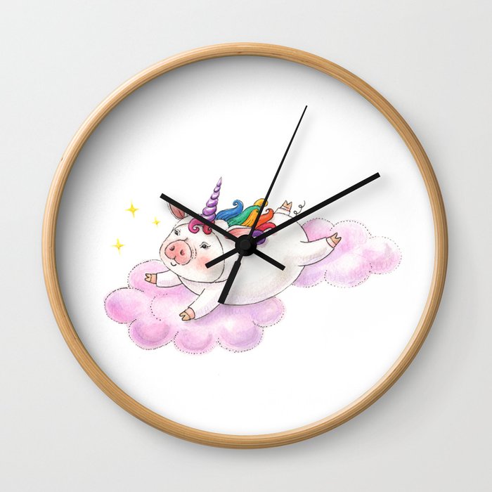 Unicorn Pig Wall Clock