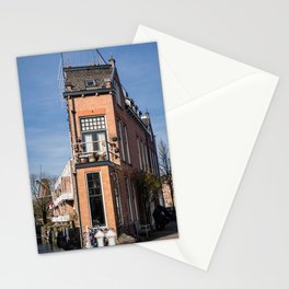 Pastel colored architecture in Utrecht | Dutch house | blue sky and sunny day | travel photography Art Print Stationery Card