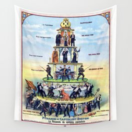 Pyramid of the Capitalist System 1911 Poster Wall Tapestry