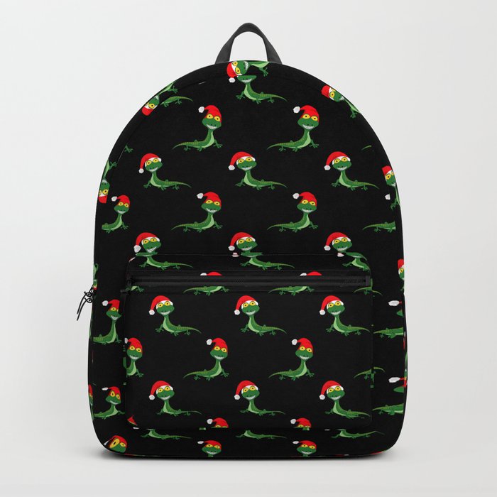 Funny Lizard Big Smile Face Merry Christmas Xmas
 Backpack