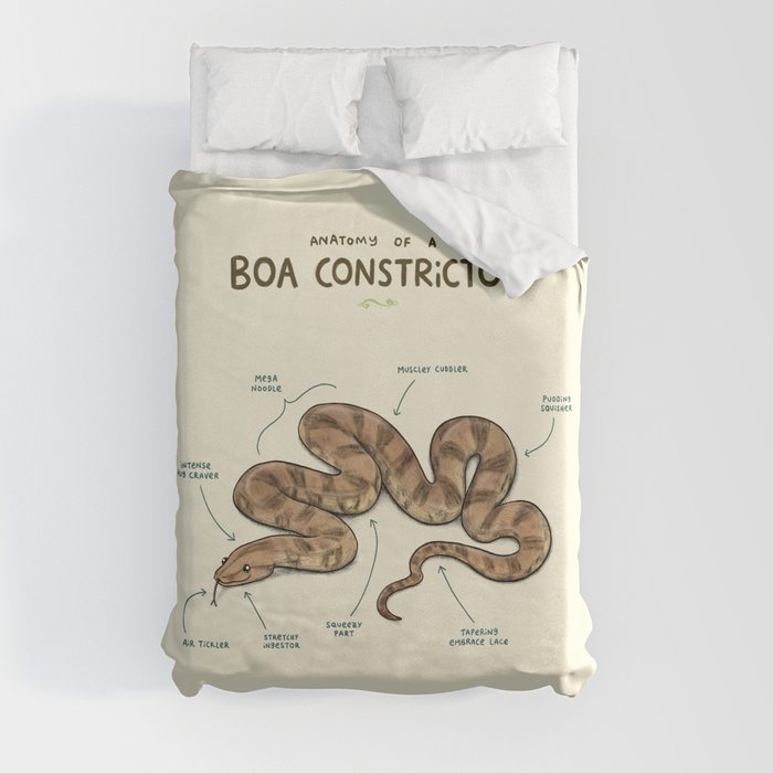 Anatomy of a Boa Constrictor Duvet Cover
