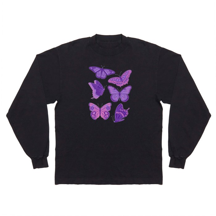 Texas Butterflies – Purple and Pink Long Sleeve T Shirt